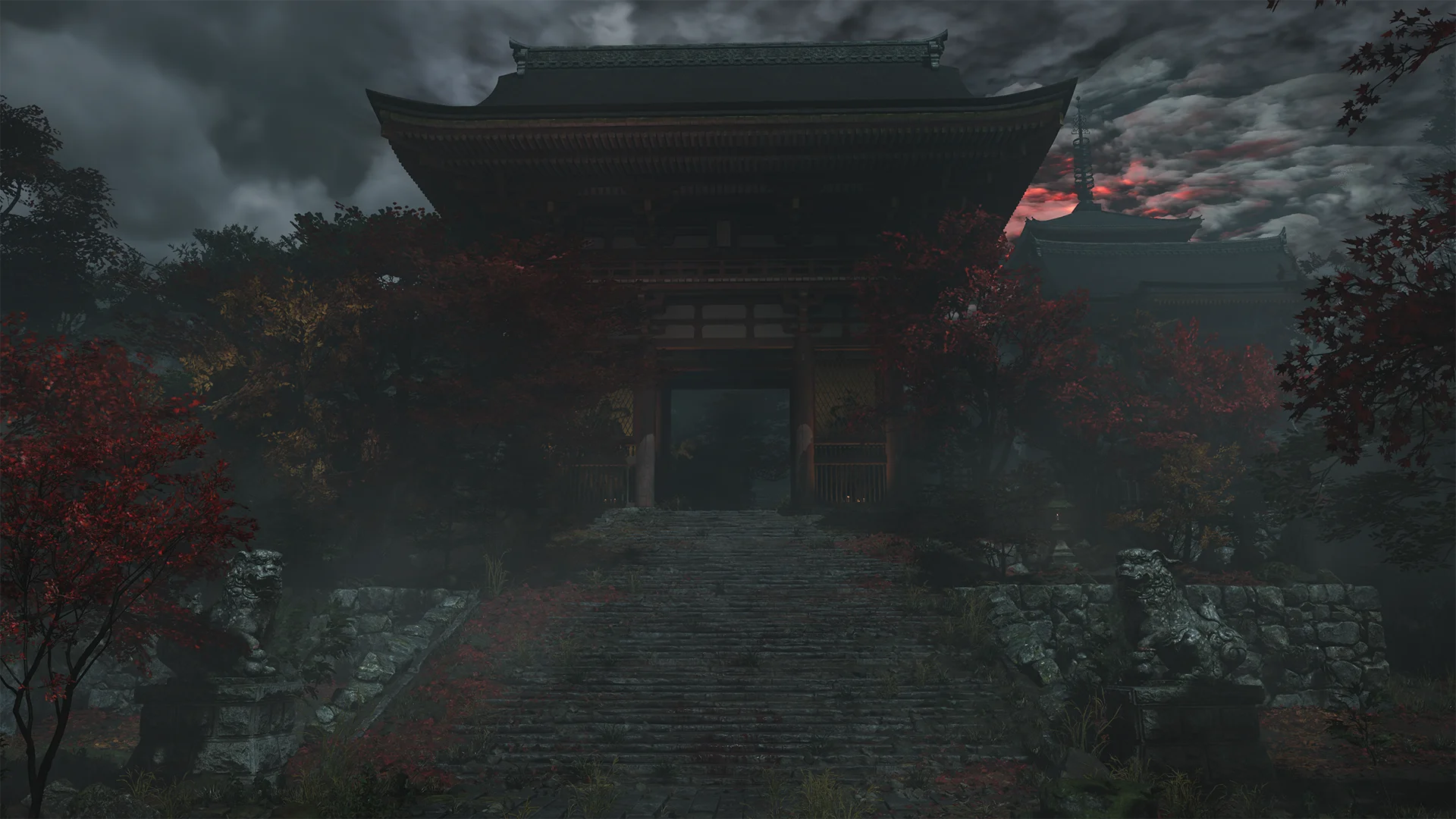 The temple grounds under Malice