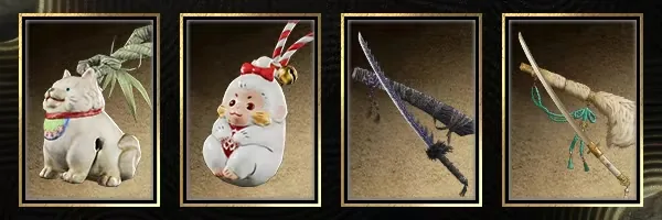 Deluxe and Premium Deluxe pre-order bonus items: Lion Dog, White Monkey, Sealed Curse and White Lion