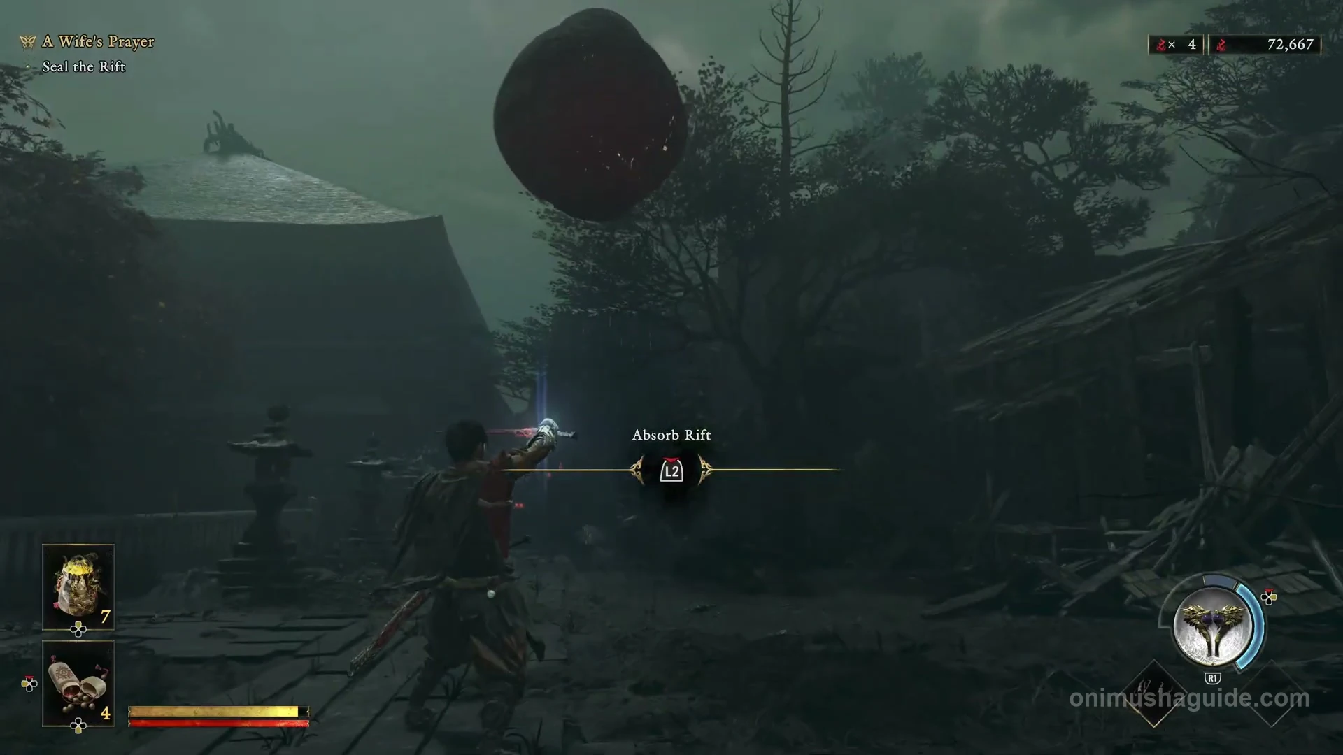 L2 Absorb Rift prompt after the courtyard enemies are defeated