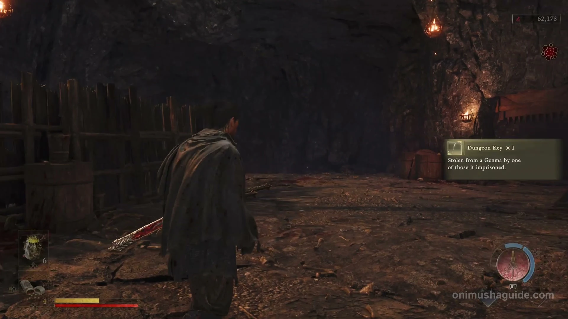 Dungeon Key reward after rescuing the underground prisoner