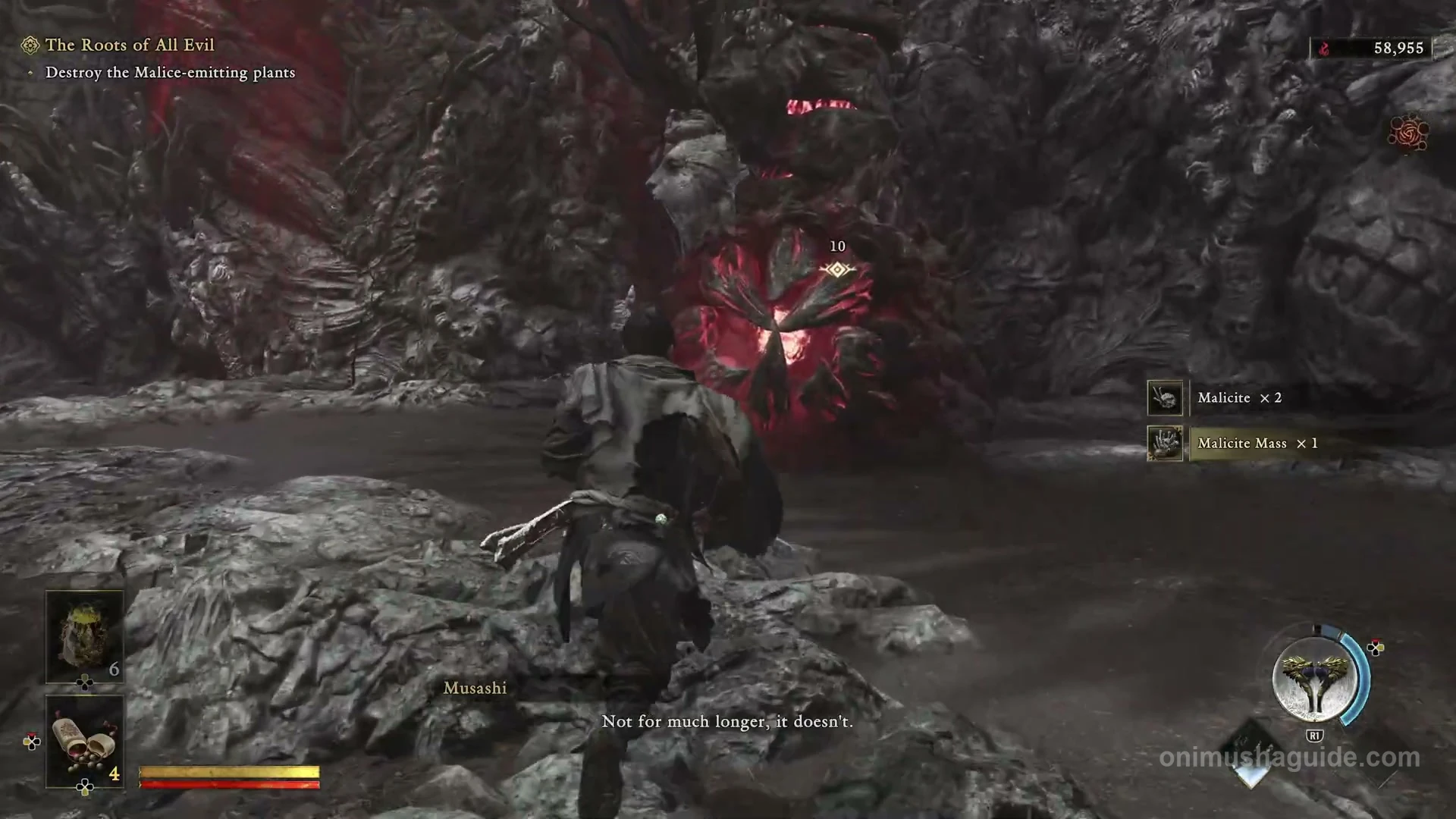 Exposed red plant core across the arena after the third Rift is absorbed