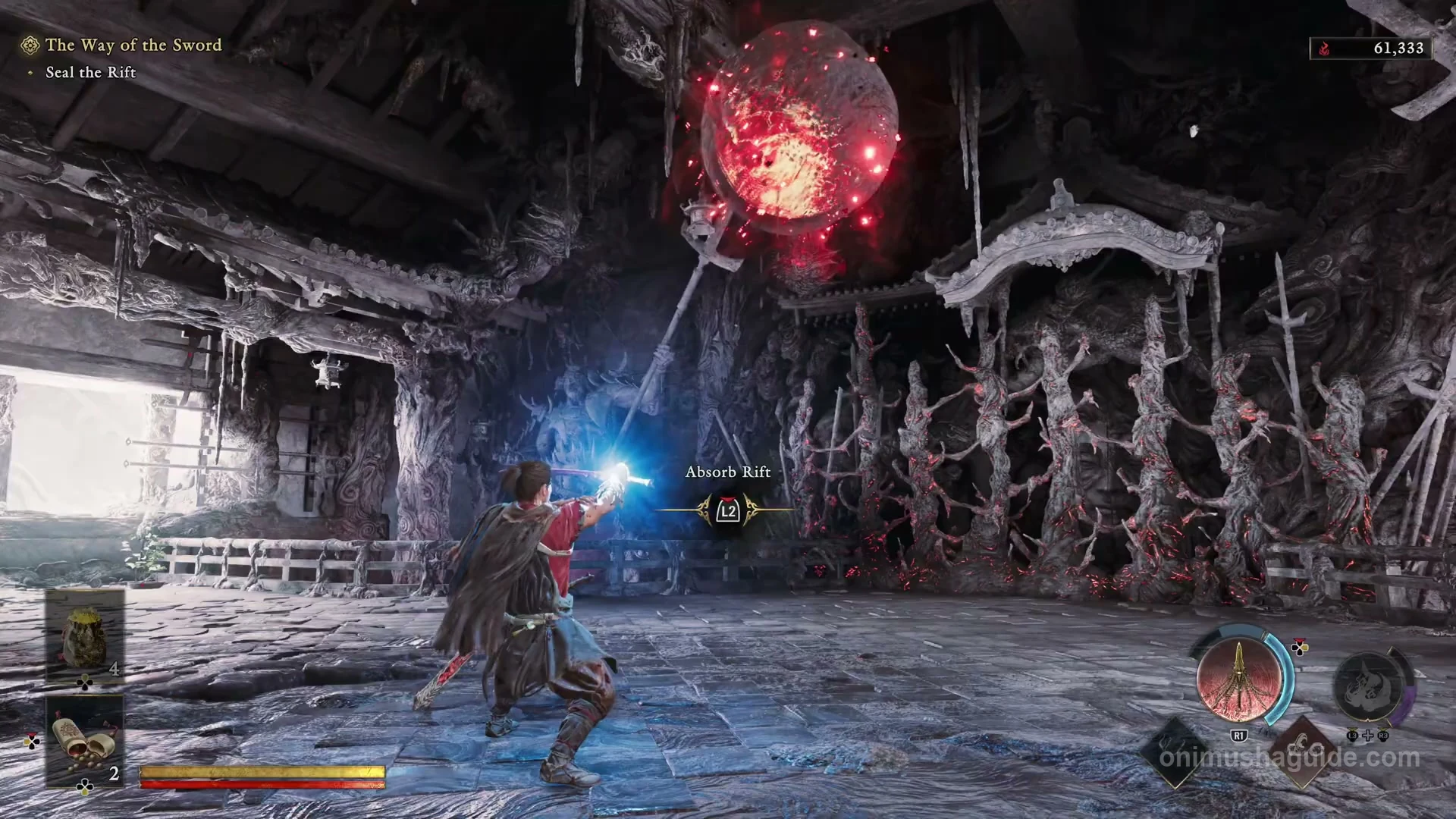 Absorb Rift L2 prompt after Dohatsu-ten in the upper castle room