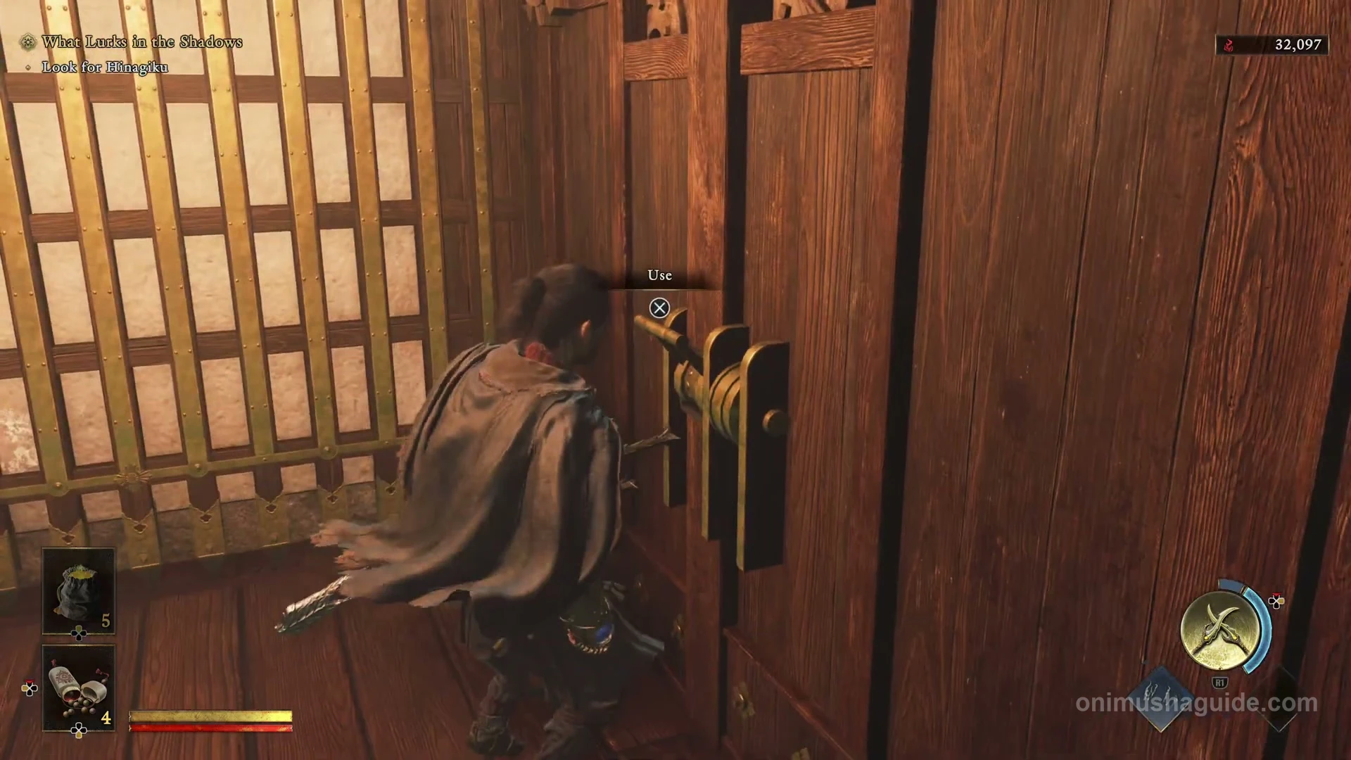 Cross Use prompt on the lever inside the right side of the lift cage
